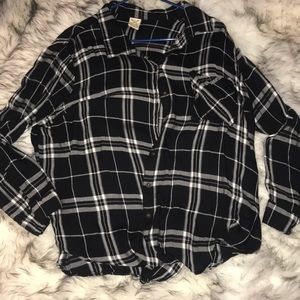 Over sized plaid shirt